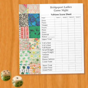 Bloc-note Soirée Yahtzee Patchwork Vintage