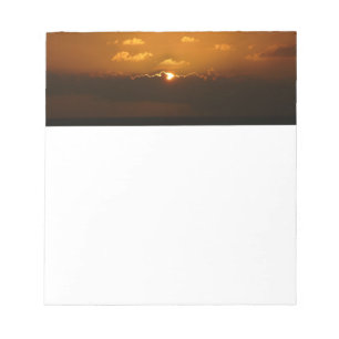 Bloc-note Soleil Derrière les nuages I Orange Sunset Photo