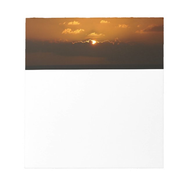 Bloc-note Soleil Derrière les nuages I Orange Sunset Photo (Devant)
