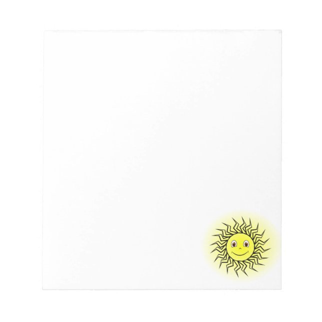 Bloc-note Soleil souriant personnalisé (Devant)