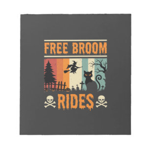 Bloc-note Sorcière Chat de Rides de Balai Gratuits Halloween