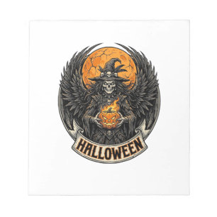 Bloc-note Sorcière d'Halloween gothique vintage