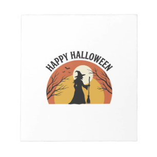 Bloc-note Sorcière Vintage Joyeux Halloween Design de T-shir