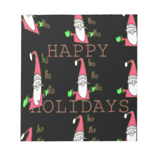 Bloc-note Special Happy Holidays Ho Ho Ho Ink Sketch Père No