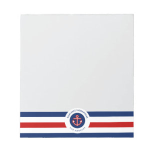 Bloc-note Spécialiste de bateau de yacht nautique d'ancre ro