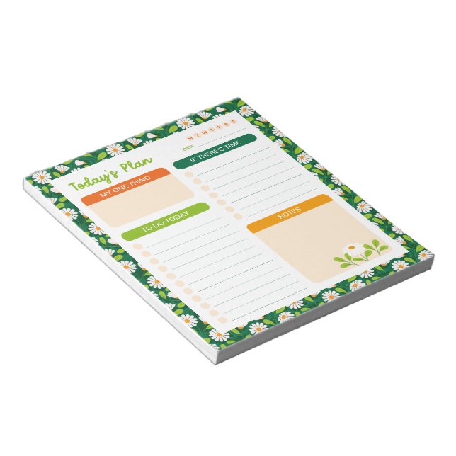 Bloc-note Spring Daisies and Vine Daily Planner (Incliné)