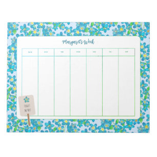 Bloc-note Spring Floral Oubliez-Moi Pas Weekly Planner