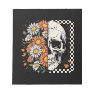 Bloc-note Squelette Bohème Floral d'Automne Halloween