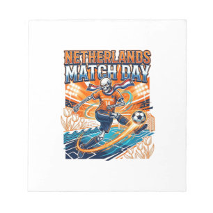 Bloc-note Squelette de la journée de match des Pays-Bas Stri