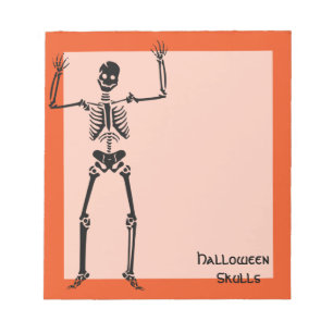 Bloc-note Squelette osseux d'Halloween