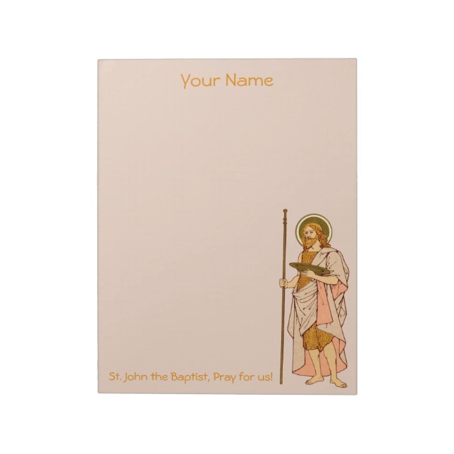 Bloc-note St. John the Baptist (RLS 06) 8,5 po x 11 po (Tourné)