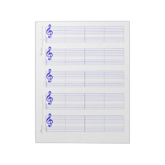 Bloc-note Staff & Ukulele Tab Paper – Printable Template
