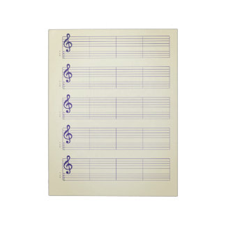 Bloc-note Staff & Ukulele Tab Paper – Printable Template