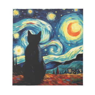 Bloc-note Starry Night Cat