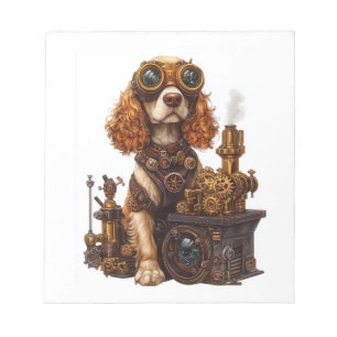 Bloc-note Steampunk Spaniel � Inventeur de chien victorien