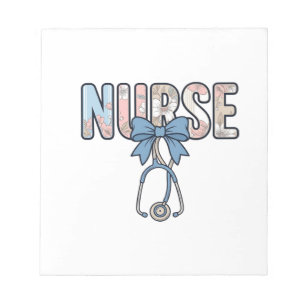 Bloc-note Stéthoscope Nurse Bow Floral Vintage