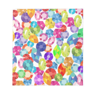 Bloc-note strass arc-en-ciel