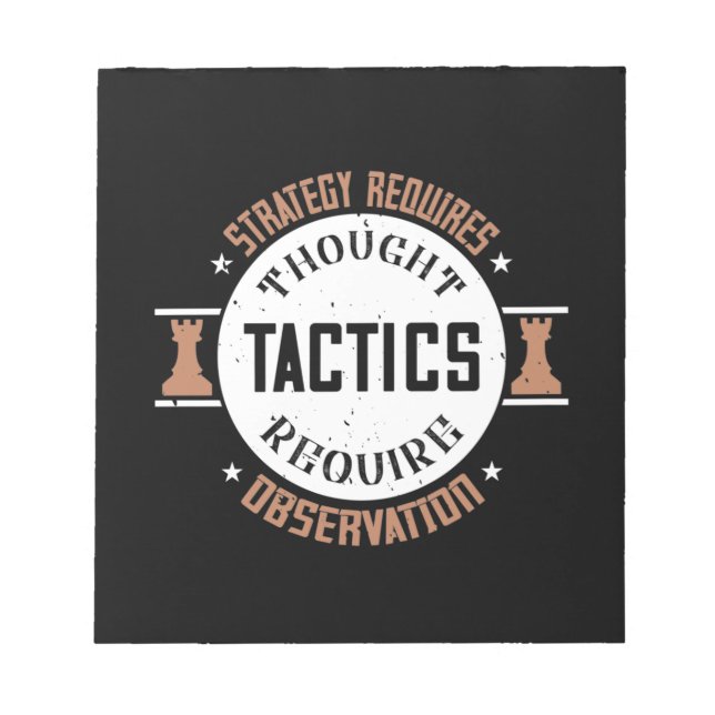 Bloc-note Strategy Requires Thought, Tactics Require (Devant)