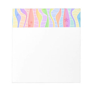 BLOC-NOTE STRIPES D'ORDINATEUR DE PLANIFICATION PASTEL PERSO