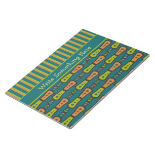 Bloc-note Stripes, Motif tribal, Turquoise : Bloc-notes, Jot