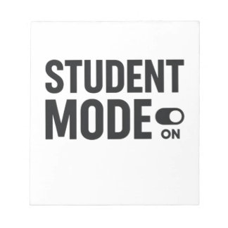 Bloc-note Student Mode On – Funny Study Motivation