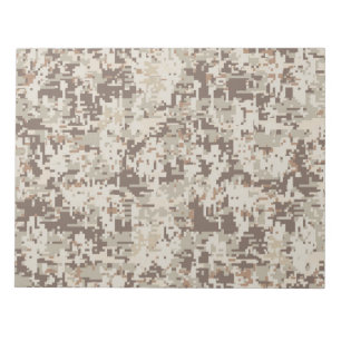 Bloc-note Style Désert Camouflage Numérique Décor Beige