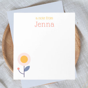 Bloc-note Style Retro Coloré Floral Moderne