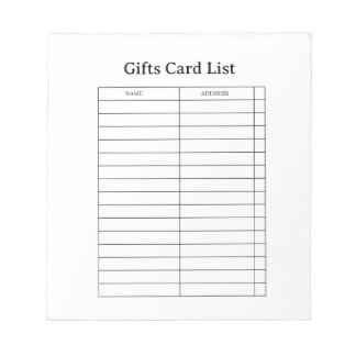 Bloc-note Stylish gifts List Notepad