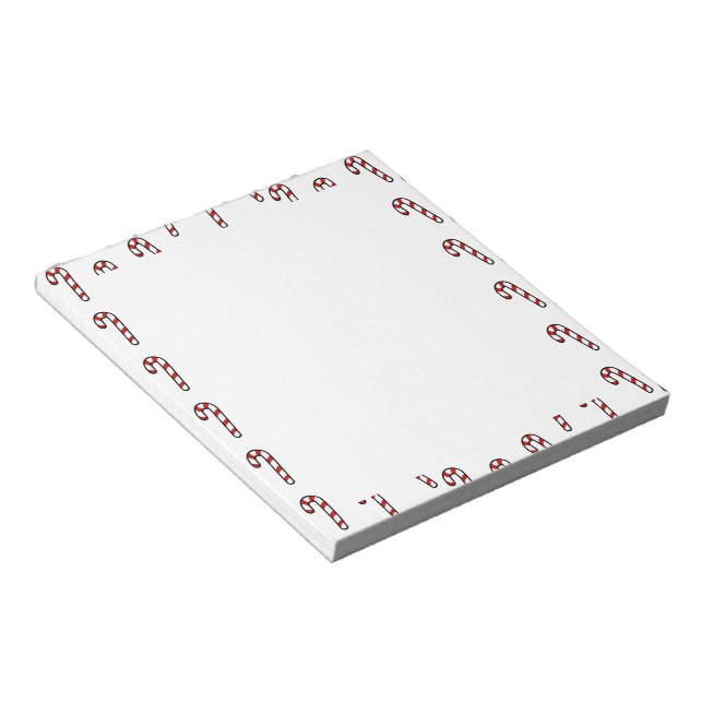 Bloc-note Sucre de canne de Noël en blanc (Incliné)