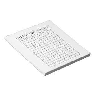 BLOC-NOTE SUIVI DE PAIEMENT DE FACTURES