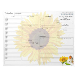 Bloc-note Sunflowers Robin Daily Planner 5 - 1 Journal alime