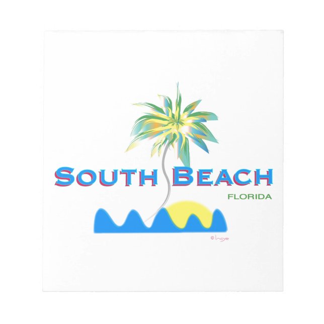 Bloc-note Sunny South Beach, Floride (Devant)