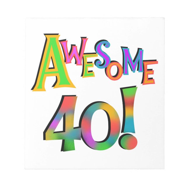 Bloc-note Super 40 T-shirts et cadeaux d'anniversaire (Devant)