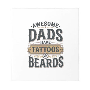 Bloc-note Super Papas Ont Des Tatouages Et Des Barbes Vintag