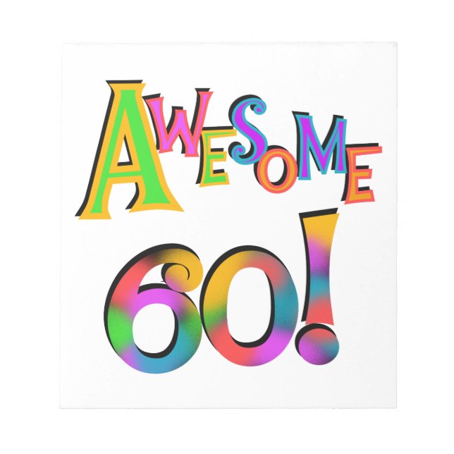 Bloc-note Superbe 60 T-shirts et cadeaux d'anniversaire (Devant)