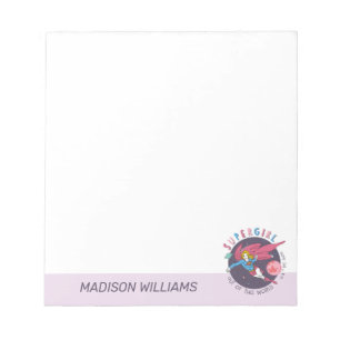 Bloc-note Supergirl hors de ce monde Retro Graphisme