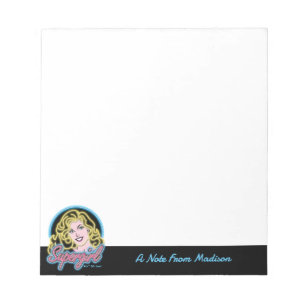 Bloc-note Supergirl Retro Neon Lights Graphic