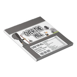 Bloc-note Sur la colline Anniversaire Candy Bar Wrapper Favo