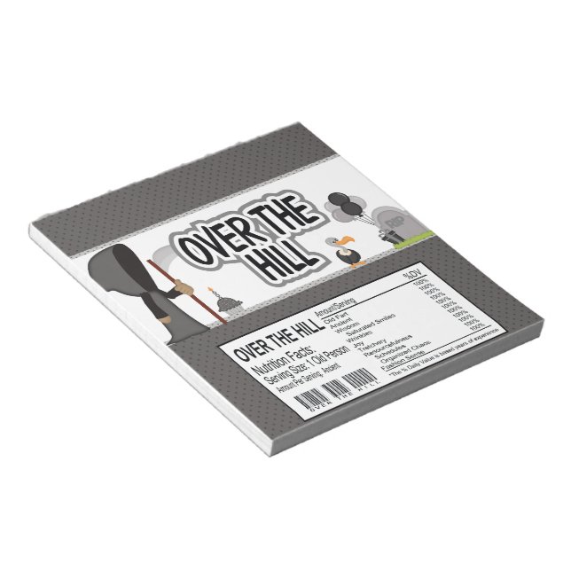 Bloc-note Sur la colline Anniversaire Candy Bar Wrapper Favo (Incliné)