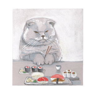 Bloc-note Sushi Cat Mr Grumps ©CSiravo
