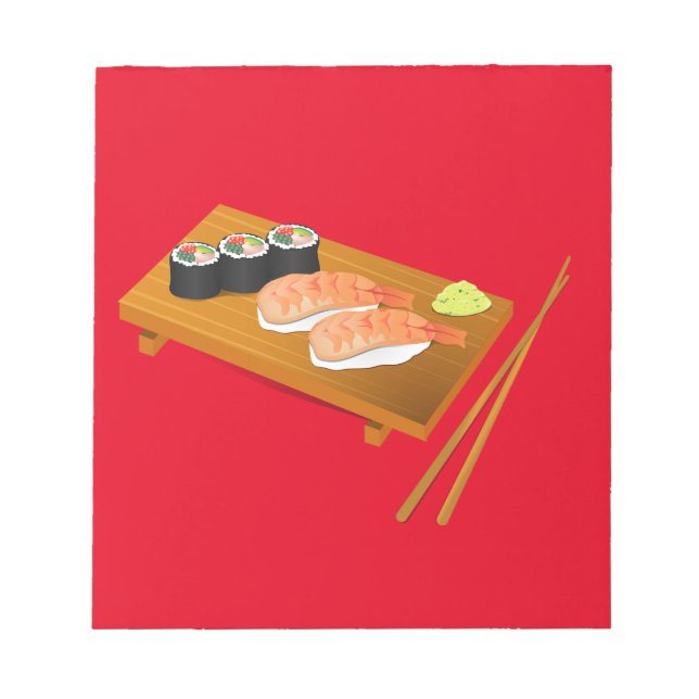 Bloc-note Sushi cuisine japonaise mignonne (Devant)