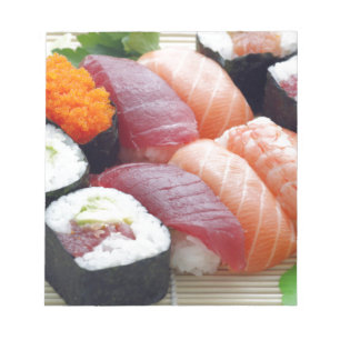 Bloc-note Sushi Japonais Alimentation asiatique Raw Sashimi 