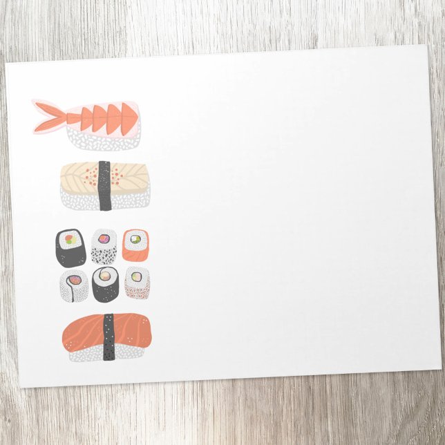 Bloc-note Sushi Nigiri Maki Roll Japonais Art alimentaire (Japanese sushi fun food art notepad)