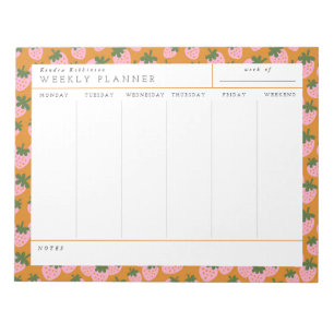 Bloc-note Sweet Strawberries Weekly Planner 