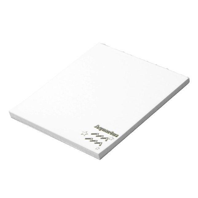 Bloc-note Symbole chrome Aquarius (Tourné)