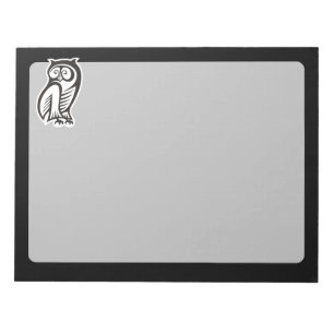 Bloc-note Symbole de hibou blanc