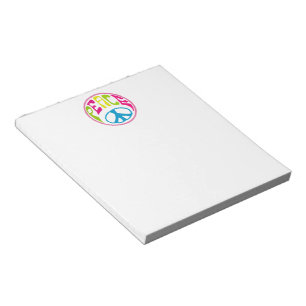 Bloc-note Symbole de paix hippie