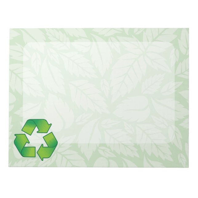 Bloc-note Symbole de recyclage (Devant)