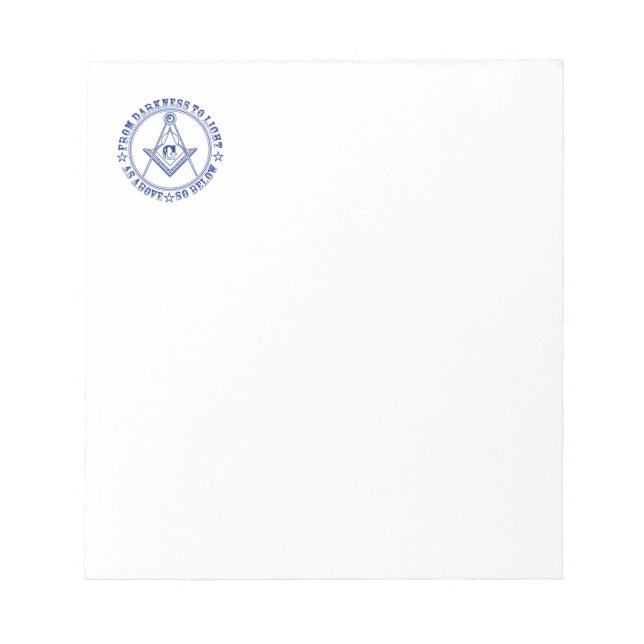Bloc-note Symbole franc-maçonnerie (Devant)