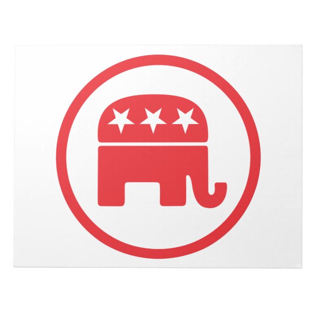 Bloc-note Symbole politique du parti républicain (éléphant) (Devant)